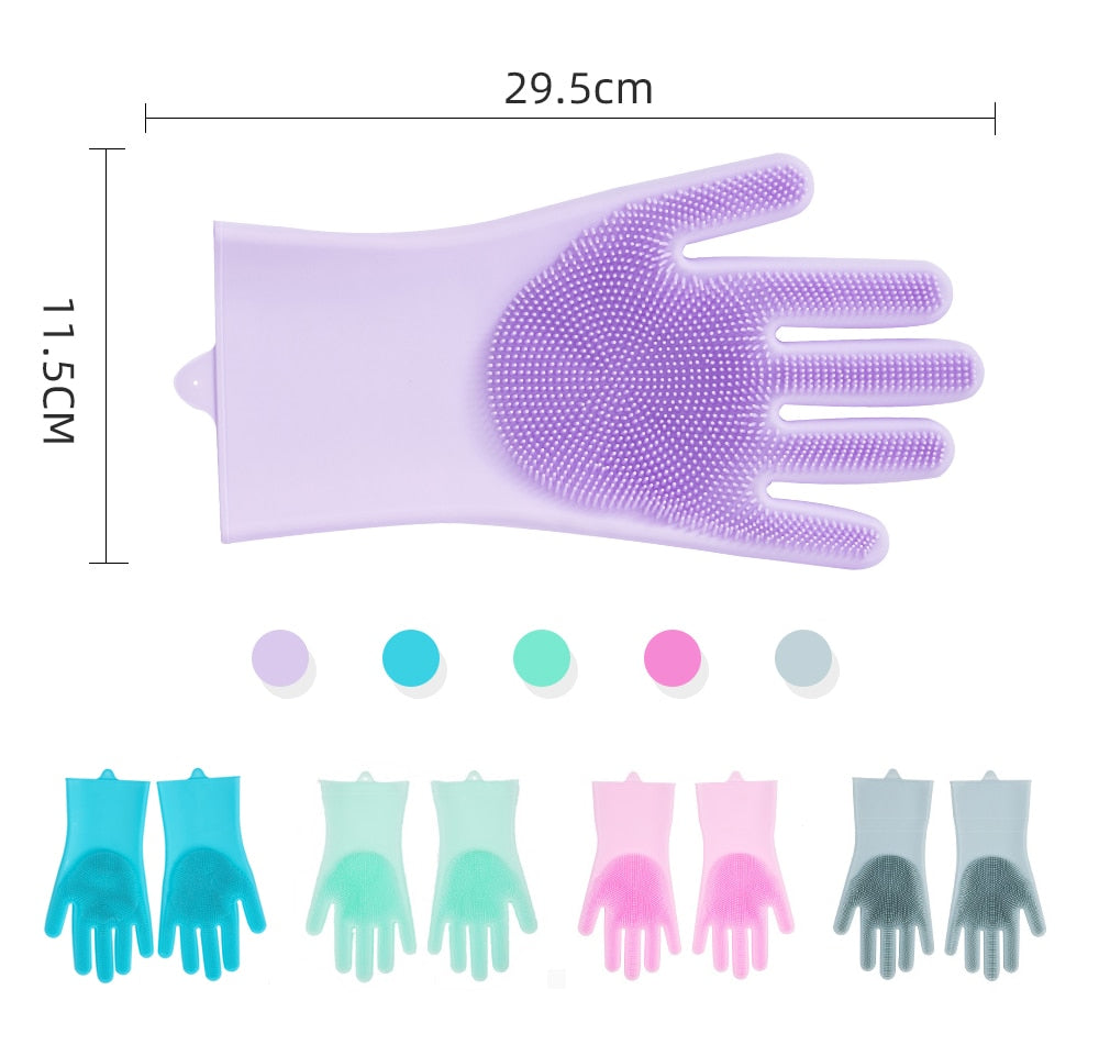 EFILZE | EZ-LIFE Dishwashing Gloves, Light Purple