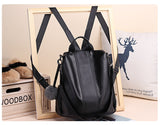 Stylish anti-theft leather backpack