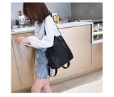 Stylish anti-theft leather backpack