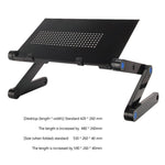 Portable ergonomic adjustable Laptop-desk - with cooling for notebook