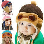 Very cute and warm children cap - Glasses design with earflap