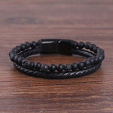 Stylish men's bracelet made of natural stone - Perfect gift