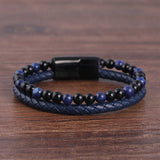 Stylish men's bracelet made of natural stone - Perfect gift