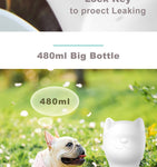 Portable water bottle for small and large pets