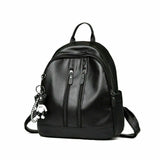 Stylish anti-theft leather backpack