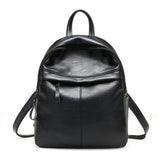 Stylish anti-theft leather backpack