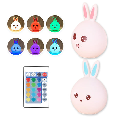 Funny rabbit night light  - With remote and spezial touch sensor