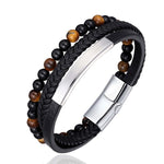 Stylish men's bracelet made of natural stone - Perfect gift