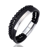 Stylish men's bracelet made of natural stone - Perfect gift