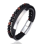 Stylish men's bracelet made of natural stone - Perfect gift