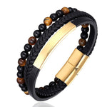 Stylish men's bracelet made of natural stone - Perfect gift