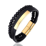 Stylish men's bracelet made of natural stone - Perfect gift